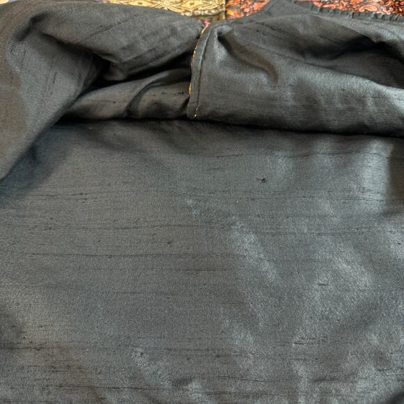 Coldwater Creek Women's Blazer Jacket Size L Mixed Media Artsy Embellished Blue - Picture 6 of 9